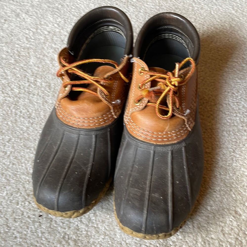 Men’s LL Bean duck shoes.